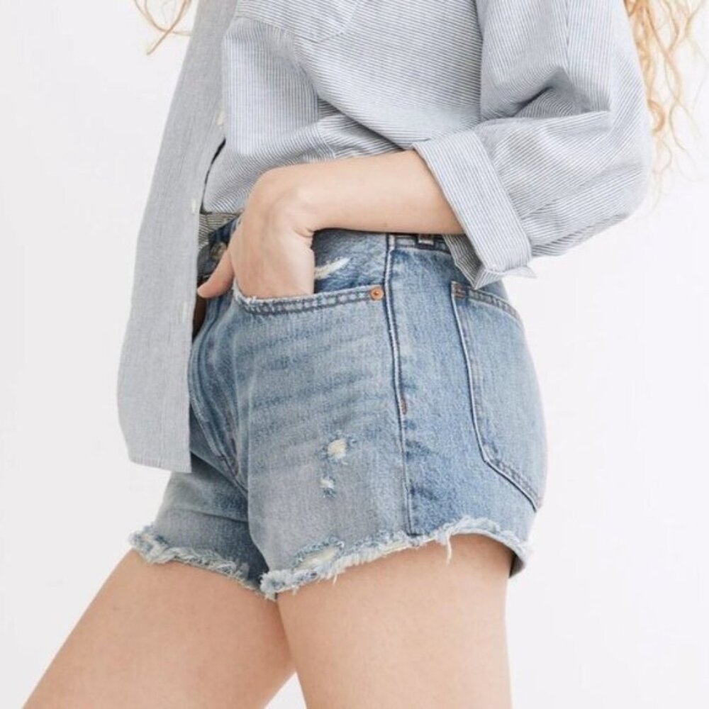 Madewell Relaxed Denim Shorts in Renfield Wash NWT - Picture 7 of 7